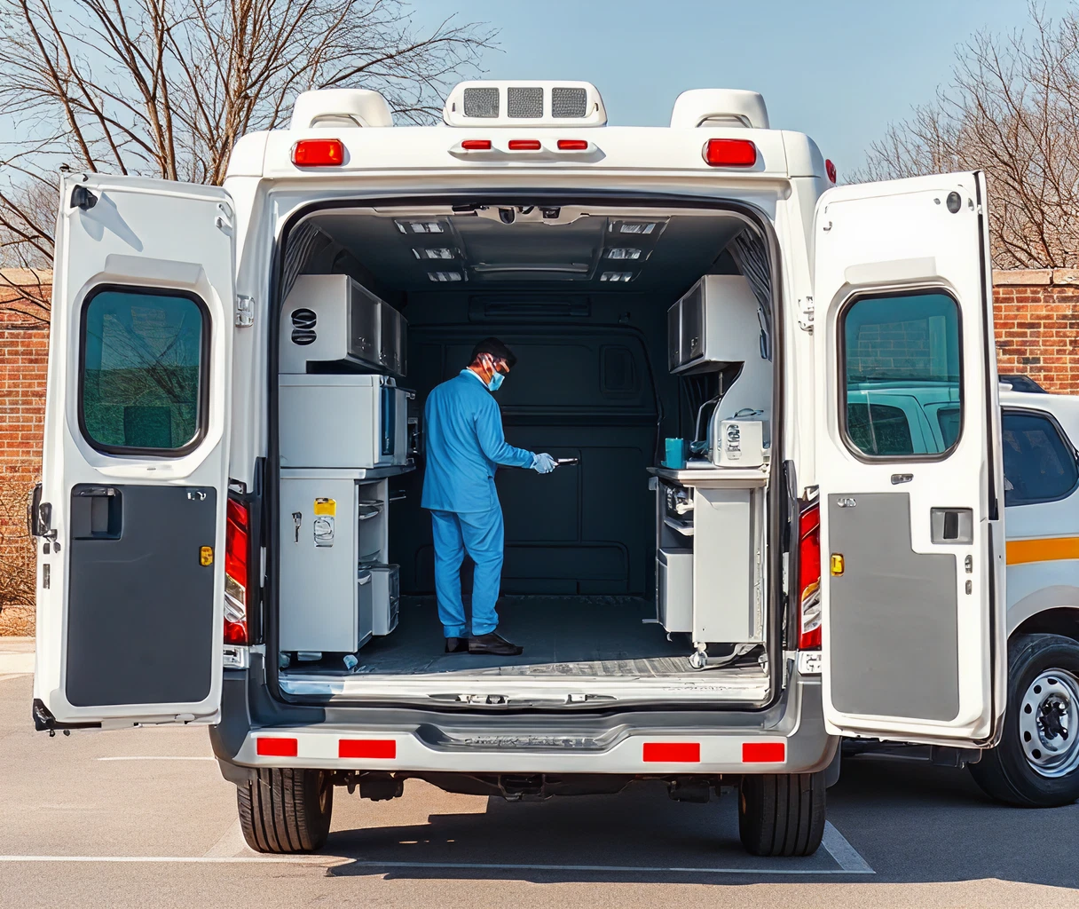 Mobile clinic van interior