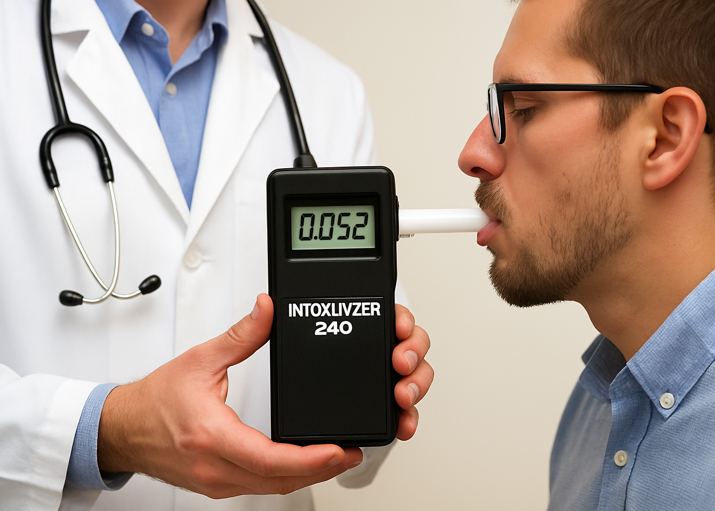 Breath alcohol testing device