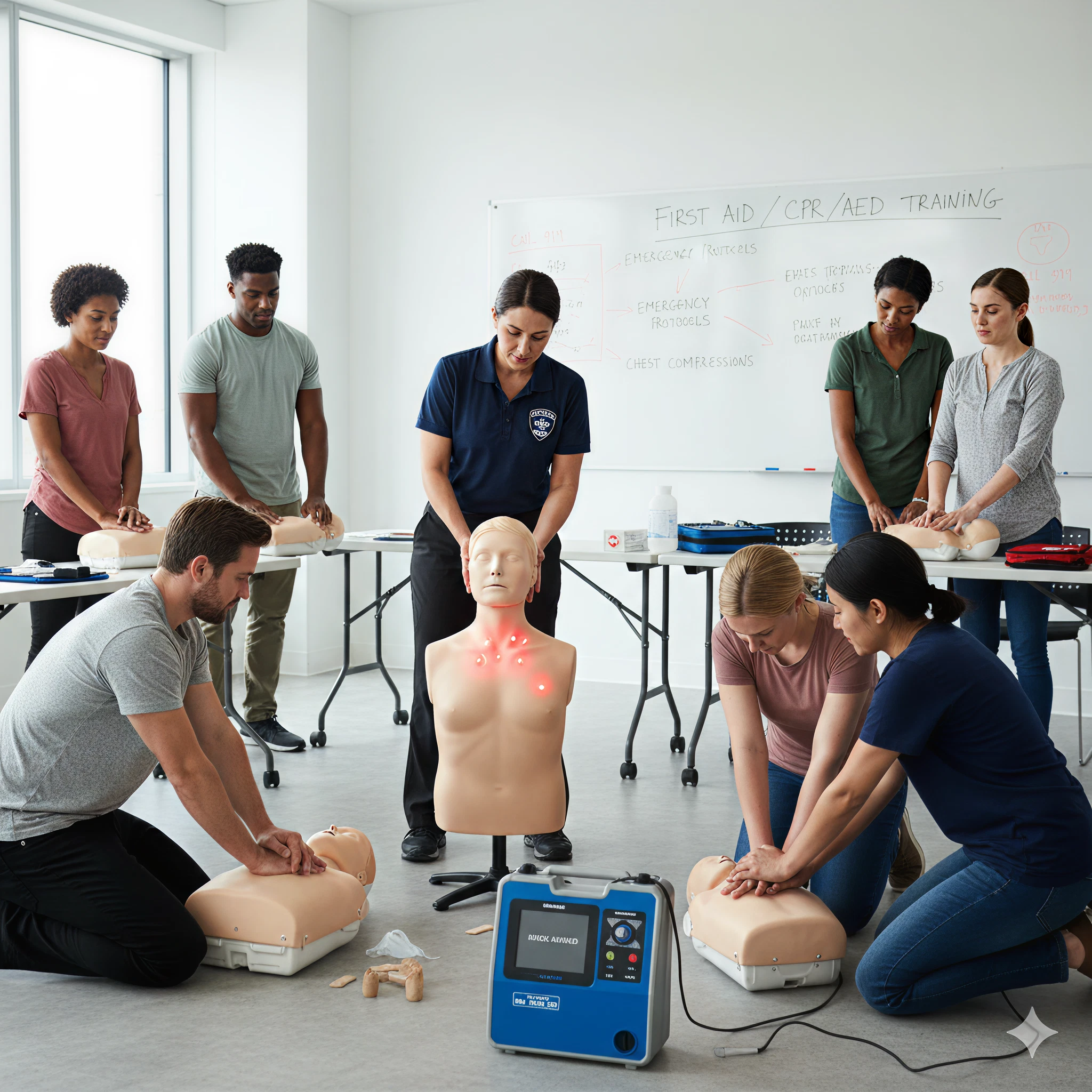 First aid and CPR training class